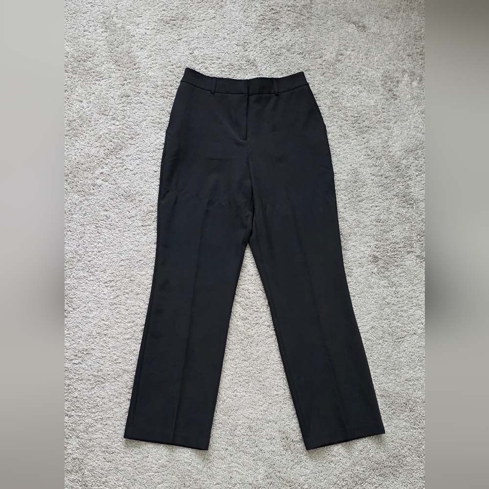 Rachel Zoe Black Relaxed Straight-Leg Trousers (Size M)